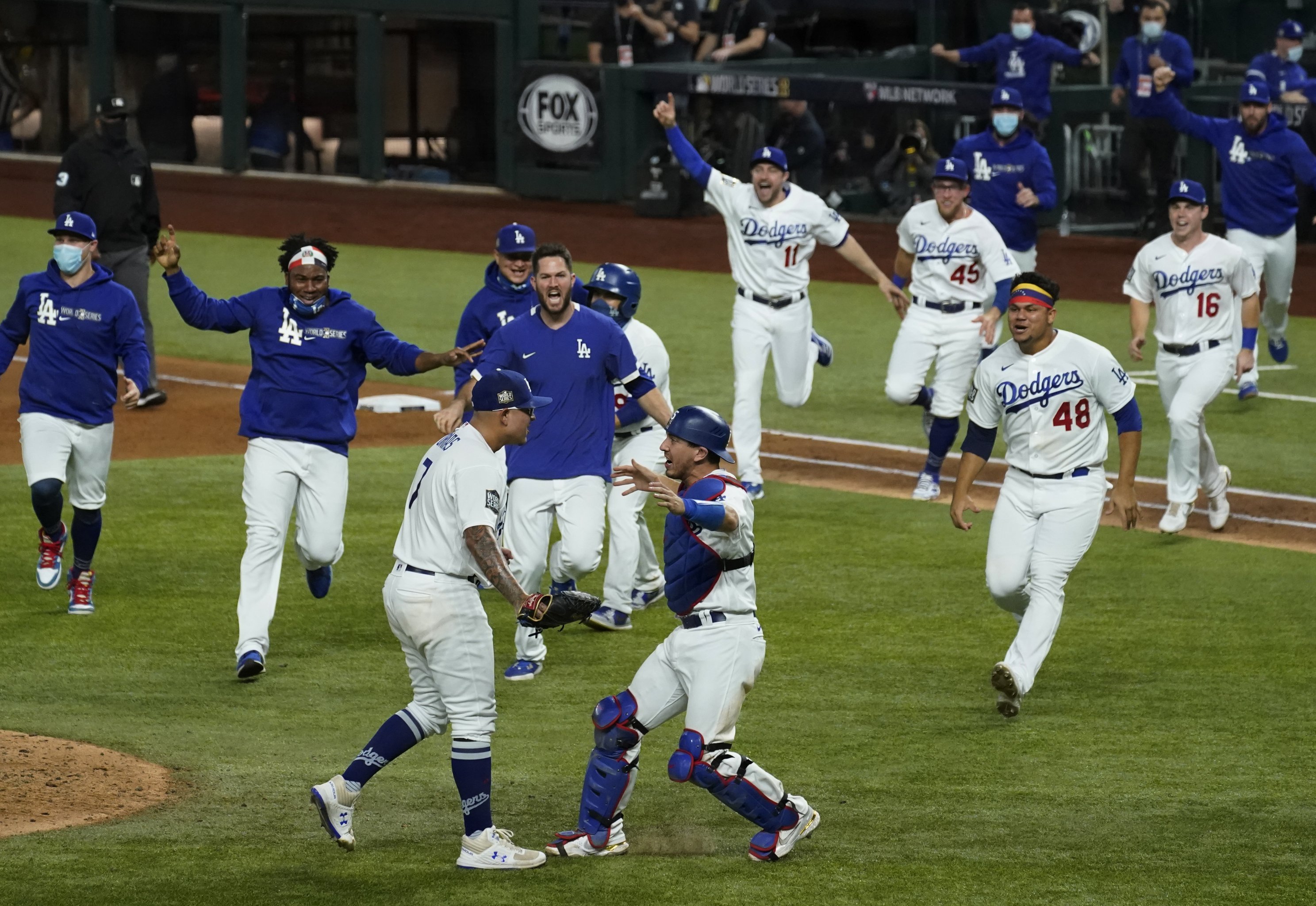 Julio Urias Los Angeles Dodgers 2020 World Series Champions Sugar