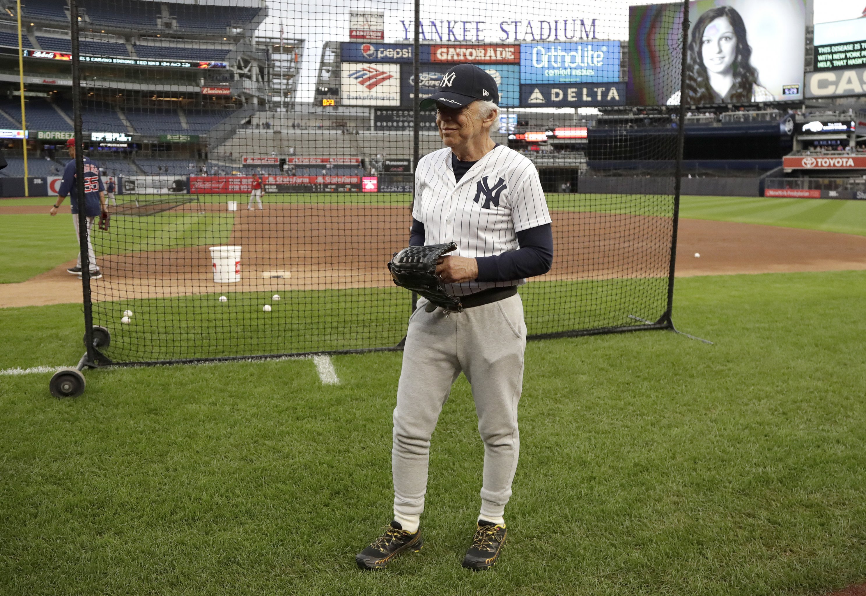Ralph Lauren throws out the first pitch at Yankee Stadium 