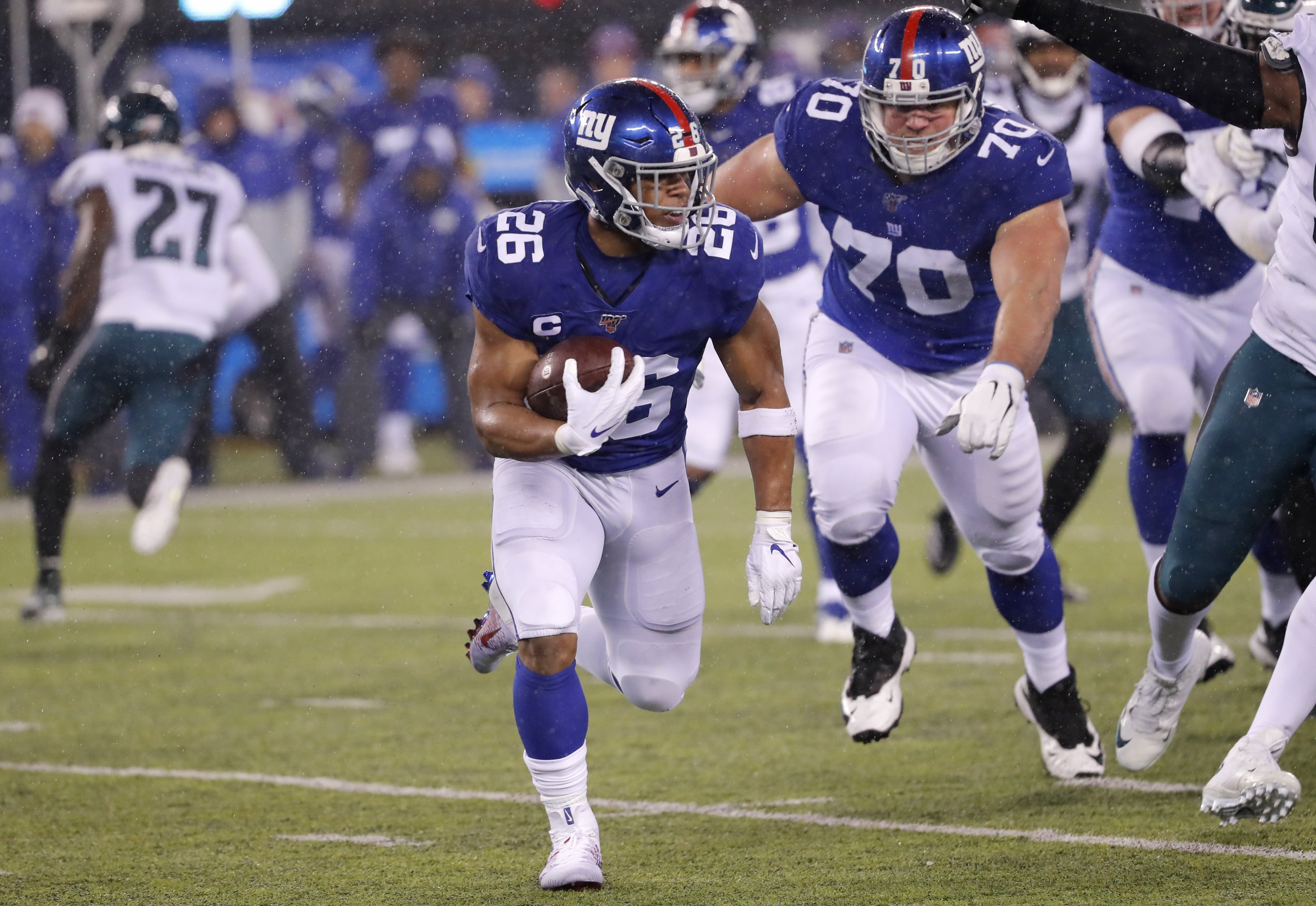 Saquon Barkley was Pro Football Focus' highest-graded back in NFC East