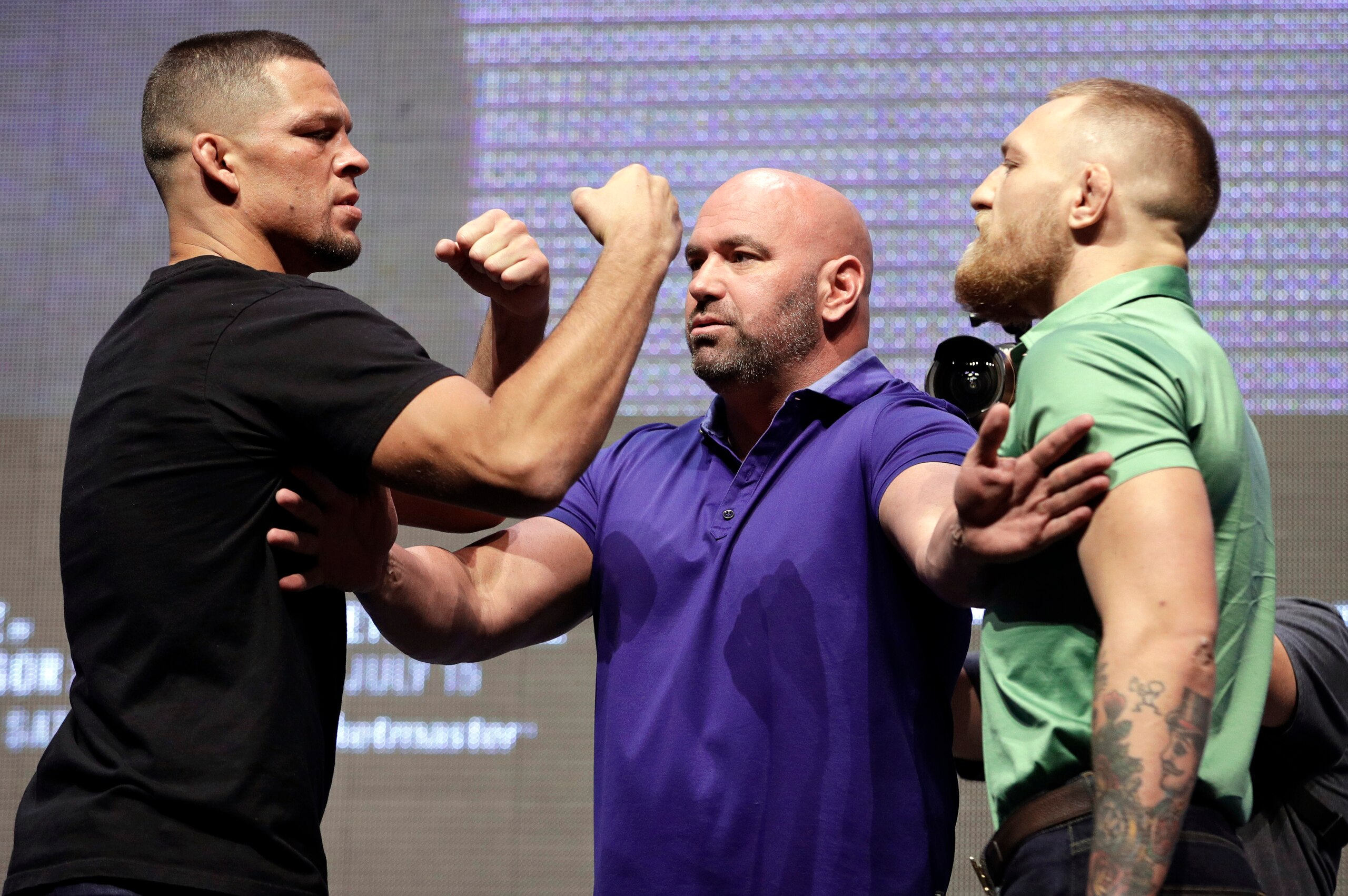 Diaz (left) and McGregor