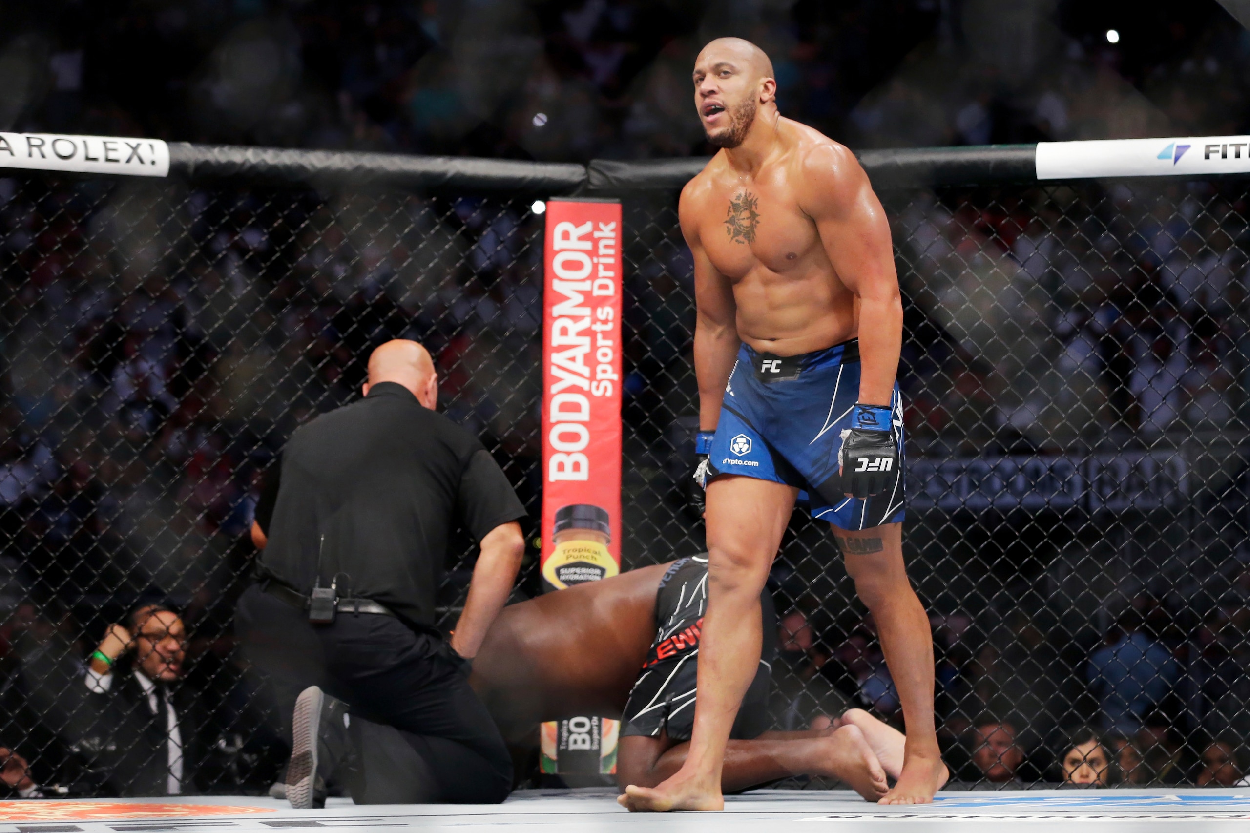 Gane after finishing Derrick Lewis in August