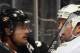 Stars' captain Brenden Morrow and Ducks' forward Teemu Selanne spent quite a bit of time together in the second half of the game.