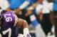 MINNEAPOLIS, MN - SEPTEMBER 25: Everson Griffen #97 of the Minnesota Vikings looks at a referee after making a sack on Matthew Stafford #9 of the Detroit Lions at the Hubert H. Humphrey Metrodome on September 25, 2011 in Minneapolis, Minnesota. (Photo by Adam Bettcher /Getty Images)