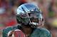 PASADENA, CA - JANUARY 02: Quarterback Darron Thomas #5 of the Oregon Ducks is looking to pass while taking on the Wisconsin Badgers at the 98th Rose Bowl Game on January 2, 2012 in Pasadena, California. (Photo by Stephen Dunn/Getty Images)