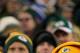 GREEN BAY, WI - JANUARY 15: A fan of the Green Bay Packers looks on towards the end of the game against the New York Giants during their NFC Divisional playoff game at Lambeau Field on January 15, 2012 in Green Bay, Wisconsin. (Photo by Jamie Squire/Getty Images)