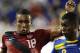 HARRISON, NJ - OCTOBER 11: Juan Agudelo #18 of the U.S. kicks the ball past Fricson Erazo #3 of Ecuador during their match at Red Bull Arena on October 11, 2011 in Harrison, New Jersey. (Photo by Jeff Zelevansky/Getty Images)