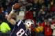 FOXBORO, MA - JANUARY 14: Rob Gronkowski #87 of the New England Patriots celebrates by spiking the ball after he scored a 19-yard touchdown reception in the second quarter against the Denver Broncos during their AFC Divisional Playoff Game at Gillette Stadium on January 14, 2012 in Foxboro, Massachusetts. (Photo by Al Bello/Getty Images)