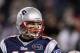 FOXBORO, MA - JANUARY 14: Tom Brady #12 of the New England Patriots looks on against the Denver Broncos during their AFC Divisional Playoff Game at Gillette Stadium on January 14, 2012 in Foxboro, Massachusetts. (Photo by Elsa/Getty Images)