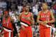 From left to right: Gerald Wallace, Lamarcus Aldridge, and Marcus Camby