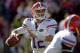 COLUMBIA, SC - NOVEMBER 12: John Brantley #12 of the Florida Gators drops back to pass against the South Carolina Gamecocks during their game at Williams-Brice Stadium on November 12, 2011 in Columbia, South Carolina. (Photo by Streeter Lecka/Getty Images)