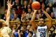 DURHAM, NC - JANUARY 19: Andre Dawkins #20 of the Duke Blue Devils shoots a three-point basket against the Wake Forest Demon Deacons during play at Cameron Indoor Stadium on January 19, 2012 in Durham, North Carolina. (Photo by Grant Halverson/Getty Images)