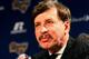 EARTH CITY, MO - JANUARY 17: St. Louis Rams owner Stan Kroenke addresses the media during a press conference at the Russell Training Center on January 17, 2012 in Earth City, Missouri. (Photo by Dilip Vishwanat/Getty Images)