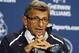 STATE COLLEGE, PA - SEPTEMBER 3: Penn State head coach Joe Paterno addresses the media after the game against the Indiana State Sycamores on September 3, 2011 at Beaver Stadium in State College, Pennsylvania. (Photo by Justin K. Aller/Getty Images)