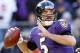 BALTIMORE, MD - JANUARY 15: Quarterback Joe Flacco #5 of the Baltimore Ravens passes against the Houston Texans during the AFC Divisional playoff game at M&T Bank Stadium on January 15, 2012 in Baltimore, Maryland. (Photo by Rob Carr/Getty Images)