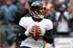 FOXBORO, MA - JANUARY 22: Joe Flacco #5 of the Baltimore Ravens looks to throw a pass against the New England Patriots during their AFC Championship Game at Gillette Stadium on January 22, 2012 in Foxboro, Massachusetts. (Photo by Jim Rogash/Getty Images)