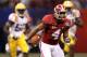 NEW ORLEANS, LA - JANUARY 09: Marquis Maze #4 of the Alabama Crimson Tide runs with the ball against the Louisiana State University Tigers during the 2012 Allstate BCS National Championship Game at Mercedes-Benz Superdome on January 9, 2012 in New Orleans, Louisiana. (Photo by Andy Lyons/Getty Images)