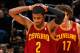 ATLANTA, GA - JANUARY 21: Kyrie Irving #2 of the Cleveland Cavaliers reacts after a turnover to the Atlanta Hawks at Philips Arena on January 21, 2012 in Atlanta, Georgia. NOTE TO USER: User expressly acknowledges and agrees that, by downloading and or using this photograph, User is consenting to the terms and conditions of the Getty Images License Agreement. (Photo by Kevin C. Cox/Getty Images)