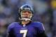 BALTIMORE, MD - JANUARY 15: Billy Cundiff #7 of the Baltimore Ravens reacts during the third quarter of the AFC Divisional playoff game against the Houston Texans at M&T Bank Stadium on January 15, 2012 in Baltimore, Maryland. (Photo by Patrick McDermott/Getty Images)