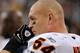 MINNEAPOLIS, MN - JANUARY 1: Brian Urlacher #54 of the Chicago Bears looks on during the game against the Minnesota Vikings on January 1, 2012 at Mall of America Field at the Hubert H. Humphrey Metrodome in Minneapolis, Minnesota. (Photo by Hannah Foslien/Getty Images)