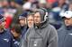 FOXBORO, MA - JANUARY 22: Head coach Bill Belichick of the New England Patriots walks on the sidelines against the Baltimore Ravens during their AFC Championship Game at Gillette Stadium on January 22, 2012 in Foxboro, Massachusetts. (Photo by Jim Rogash/Getty Images)