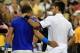 NEW YORK, NY - SEPTEMBER 12: Rafael Nadal of Spain congratulates Novak Djokovic of Serbia after Djokovic won the Men's Final on Day Fifteen of the 2011 US Open at the USTA Billie Jean King National Tennis Center on September 12, 2011 in the Flushing neighborhood of the Queens borough of New York City. (Photo by Matthew Stockman/Getty Images)