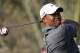 ABU DHABI, UNITED ARAB EMIRATES - JANUARY 28: Tiger Woods of the USA in action during the third round of Abu Dhabi HSBC Golf Championship at the Abu Dhabi HSBC Golf Championship on January 28, 2012 in Abu Dhabi, United Arab Emirates. (Photo by Ross Kinnaird/Getty Images)