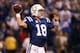 INDIANAPOLIS, IN - JANUARY 08: Quarterback Peyton Manning #18 of the Indianapolis Colts passes the ball in the first quarter against the New York Jets during their 2011 AFC wild card playoff game at Lucas Oil Stadium on January 8, 2011 in Indianapolis, Indiana. (Photo by Jonathan Daniel/Getty Images)