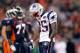 DENVER, CO - DECEMBER 18: Chad Ochocinco #85 of the New England Patriots walks off the field with his head down against the Denver Broncos on December 18, 2011 during the first half at Sports Authority Field at Mile High in Denver, Colorado. The New England Patriots won the game 41-23. (Photo by Marc Piscotty/Getty Images)