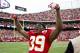 KANSAS CITY, MO - DECEMBER 18: Brandon Carr #39 of the Kansas City Chiefs celebrates after a win against the Green Bay Packers at Arrowhead Stadium on December 18, 2011 in Kansas CIty, Missouri. The Chiefs defeated the Packers 19-14. (Photo by Wesley Hitt/Getty Images)