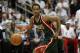 ATLANTA - MAY 2: Guard Brandon Jennings #3 of the Milwaukee Bucks dribbles with the ball during Game Seven of the Eastern Conference Quarterfinals against the Atlanta Hawks during the 2010 NBA Playoffs at Philips Arena on May 2, 2010 in Atlanta, Georgia. The Hawks beat the Bucks 95-74. NOTE TO USER: User expressly acknowledges and agrees that, by downloading and/or using this photograph, user is consenting to the terms and conditions of the Getty Images License Agreement. (Photo by Mike Zarrilli/Getty Images)