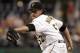 PITTSBURGH, PA - SEPTEMBER 12: Joel Hanrahan #52 of the Pittsburgh Pirates pitches his thirty seventh save against the St. Louis Cardinals during the game on September 12, 2011 at PNC Park in Pittsburgh, Pennsylvania. The Pirates defeated the Cardinals 6-5. (Photo by Justin K. Aller/Getty Images)
