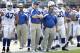JACKSONVILLE, FL - JANUARY 1: Quarterback Peyton Manning and offensive coordinator Clyde Christensen of the Indianapolis Colts look on during the game against the Jacksonville Jaguars at EverBank Field on January 1, 2012 in Jacksonville, Florida. The Jaguars defeated the Colts 19-13. (Photo by Joe Robbins/Getty Images)