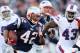 FOXBORO, MA - JANUARY 01: BenJarvus Green-Ellis #42 of the New England Patriots carries the ball for 53 yards against the Buffalo Bills on January 1, 2012 at Gillette Stadium in Foxboro, Massachusetts. (Photo by Elsa/Getty Images)