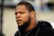 EUGENE, OR - DECEMBER 02 : Ndamukong Suh of the Detroit Lions looks on from the sidelines before the Pac-12 Championship game between the UCLA Bruins and the Oregon Ducks at Autzen Stadium on December 2, 2011 in Eugene, Oregon. (Photo by Steve Dykes/Getty Images)