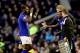 LIVERPOOL, ENGLAND - JANUARY 21: Louis Saha of Everton is substituted during the Barclays Premier League match between Everton and Blackburn Rovers at Goodison Park on January 21, 2012 in Liverpool, England. (Photo by Scott Heavey/Getty Images)