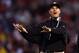 SAN FRANCISCO, CA - JANUARY 22: Head coach Jim Harbaugh of the San Francisco 49ers gestures during the NFC Championship Game against the New York Giants at Candlestick Park on January 22, 2012 in San Francisco, California. (Photo by Ezra Shaw/Getty Images)