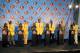 CANTON, OH - AUGUST 6: The 2011 enshrinement class with their busts at the Enshrinement Ceremony for the Pro Football Hall of Fame on August 6, 2011 in Canton, Ohio. (Photo by Jason Miller/Getty Images)