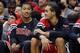 WASHINGTON, DC - JANUARY 30: Derrick Rose #1 (L) talks with teammate Joakim Noah #13 of the Chicago BuJoakim NDerrick Rose (R) during the second half against the Washington Wizards at Verizon Center on January 30, 2012 in Washington, DC. NOTE TO USER: User expressly acknowledges and agrees that, by downloading and or using this photograph, User is consenting to the terms and conditions of the Getty Images License Agreement. (Photo by Rob Carr/Getty Images)