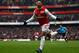 LONDON, ENGLAND - FEBRUARY 04: Alex Oxlade-Chamberlain of Arsenal celebrates after he scores Arsenals third goal during the Barclays Premier League match between Arsenal and Blackburn Rovers at Emirates Stadium on February 4, 2012 in London, England. (Photo by Paul Gilham/Getty Images)