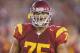 LOS ANGELES - NOVEMBER 29: Matt Kalil #75 of the USC Trojans looks on against the Notre Dame Fighting Irish on November 29, 2008 at the Los Angeles Memorial Coliseum in Los Angeles, California. USC won 38-3. (Photo by Jeff Golden/Getty Images)