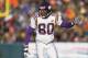 30 Dec 2001: Wide Receiver Cris Carter #80 of the Minnesota Vikings stands ready on the line against the Green Bay Packers during the NFL game at Lambeau Field in Green Bay, Wisconsin. The Packers defeated the Vikings 24-13. Mandatory Credit: Jonathan Daniel/Getty Images
