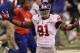 INDIANAPOLIS, IN - FEBRUARY 05: Justin Tuck #91 of the New York Giants celebrates after defeating the New England Patriots 21-17 during Super Bowl XLVI at Lucas Oil Stadium on February 5, 2012 in Indianapolis, Indiana. (Photo by Win McNamee/Getty Images)