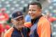 Detroit's manager Jim Leyland is all smiles about his club's new third baseman Miguel Cabrera.