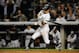 NEW YORK, NY - OCTOBER 06: Brett Gardner #11 of the New York Yankee bats against the Detroit Tigers during Game Five of the American League Championship Series at Yankee Stadium on October 6, 2011 in the Bronx borough of New York City. (Photo by Patrick McDermott/Getty Images)