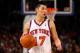NEW YORK, NY - FEBRUARY 10: Jeremy Lin #17 of the New York Knicks brings the ball up court against the Los Angeles Lakers at Madison Square Garden on February 10, 2012 in New York City. NOTE TO USER: User expressly acknowledges and agrees that, by downloading and or using this photograph, User is consenting to the terms and conditions of the Getty Images License Agreement. (Photo by Chris Chambers/Getty Images)
