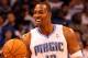 ORLANDO, FL - FEBRUARY 06: Dwight Howard #12 of the Orlando Magic smiles during the game against the Los Angeles Clippers at Amway Center on February 6, 2012 in Orlando, Florida. NOTE TO USER: User expressly acknowledges and agrees that, by downloading and or using this Photograph, user is consenting to the terms and conditions of the Getty Images License Agreement. (Photo by Sam Greenwood/Getty Images)
