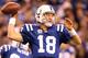 INDIANAPOLIS - JANUARY 02: Peyton Manning #18 of the Indianapolis Colts throws a pass during NFL game against the Tennessee Titans at Lucas Oil Stadium on January 2, 2011 in Indianapolis, Indiana. (Photo by Andy Lyons/Getty Images)