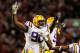 TUSCALOOSA, AL - NOVEMBER 05: Michael Brockers #90 and Sam Montgomery #99 of the LSU Tigers react after the Alabama Crimson Tide missed their field goal in overtime at Bryant-Denny Stadium on November 5, 2011 in Tuscaloosa, Alabama. (Photo by Kevin C. Cox/Getty Images)