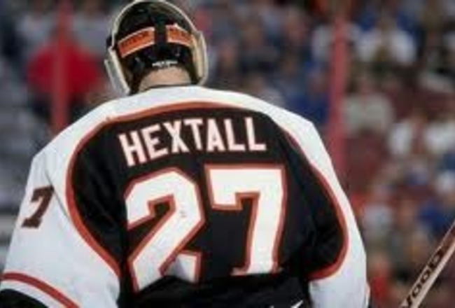 Ron Hextall Signed Jersey Inscribed 1st Goalie To Score A Goal