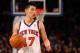 NEW YORK, NY - FEBRUARY 10: Jeremy Lin #17 of the New York Knicks brings the ball up court against the Los Angeles Lakers at Madison Square Garden on February 10, 2012 in New York City. NOTE TO USER: User expressly acknowledges and agrees that, by downloading and or using this photograph, User is consenting to the terms and conditions of the Getty Images License Agreement. (Photo by Chris Chambers/Getty Images)